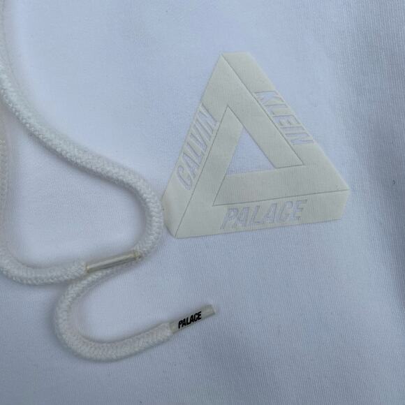 Palace x Calvin Klein SAMPLE Pullover Hoodie White - Picture 4 of 6